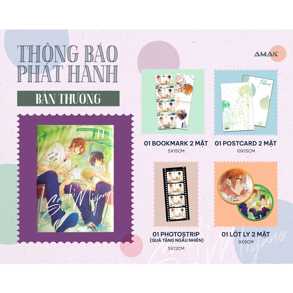 Sách Sasaki Và Miyano - Tập 3 - Kèm Bookmark, Postcard, Lót Ly, 1 PhotoStrip PVC