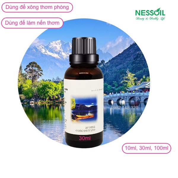 Tinh dầu nước hoa xông phòng đậm đặt hương Shangrila 30ml, dùng với đèn xông &amp; máy khuếch tán tinh dầu