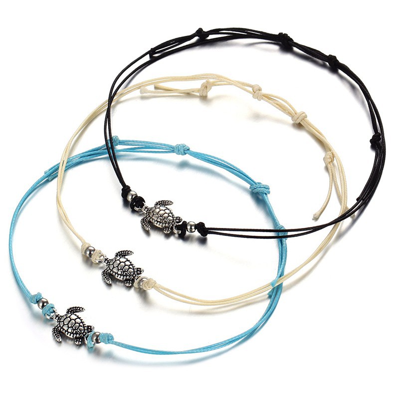 Set Vòng Đeo Tay + Lắc Chân Khắc Hình Rùa Cổ Điển | BigBuy360 - bigbuy360.vn