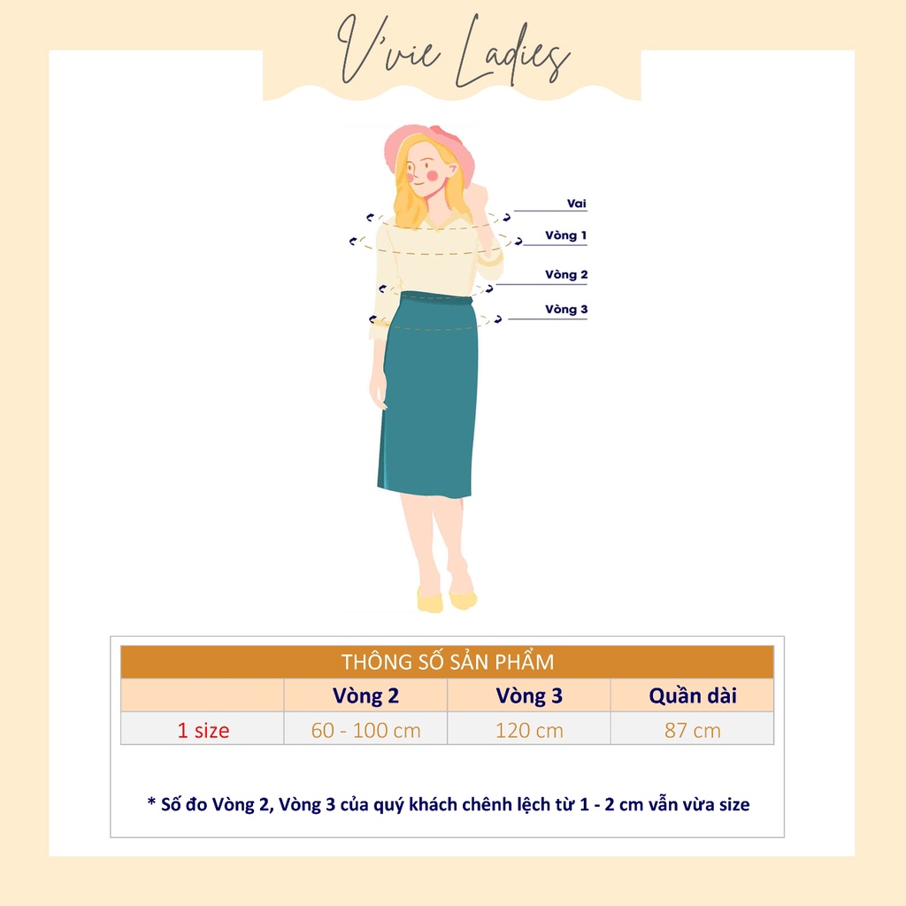 [V'vie Ladies][Mẫu độc] Quần ống rộng nữ đẹp - Quần ống rộng giả váy - Nơ gấu quần siu xinh - Sang trọng - Mềm mát