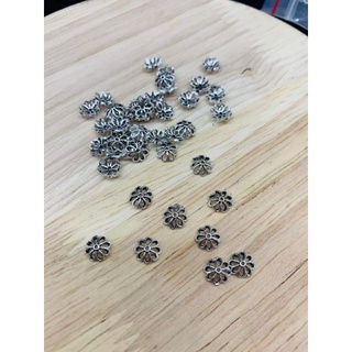 1 cái ốp hoa bạc 925 ốp đá 10mm