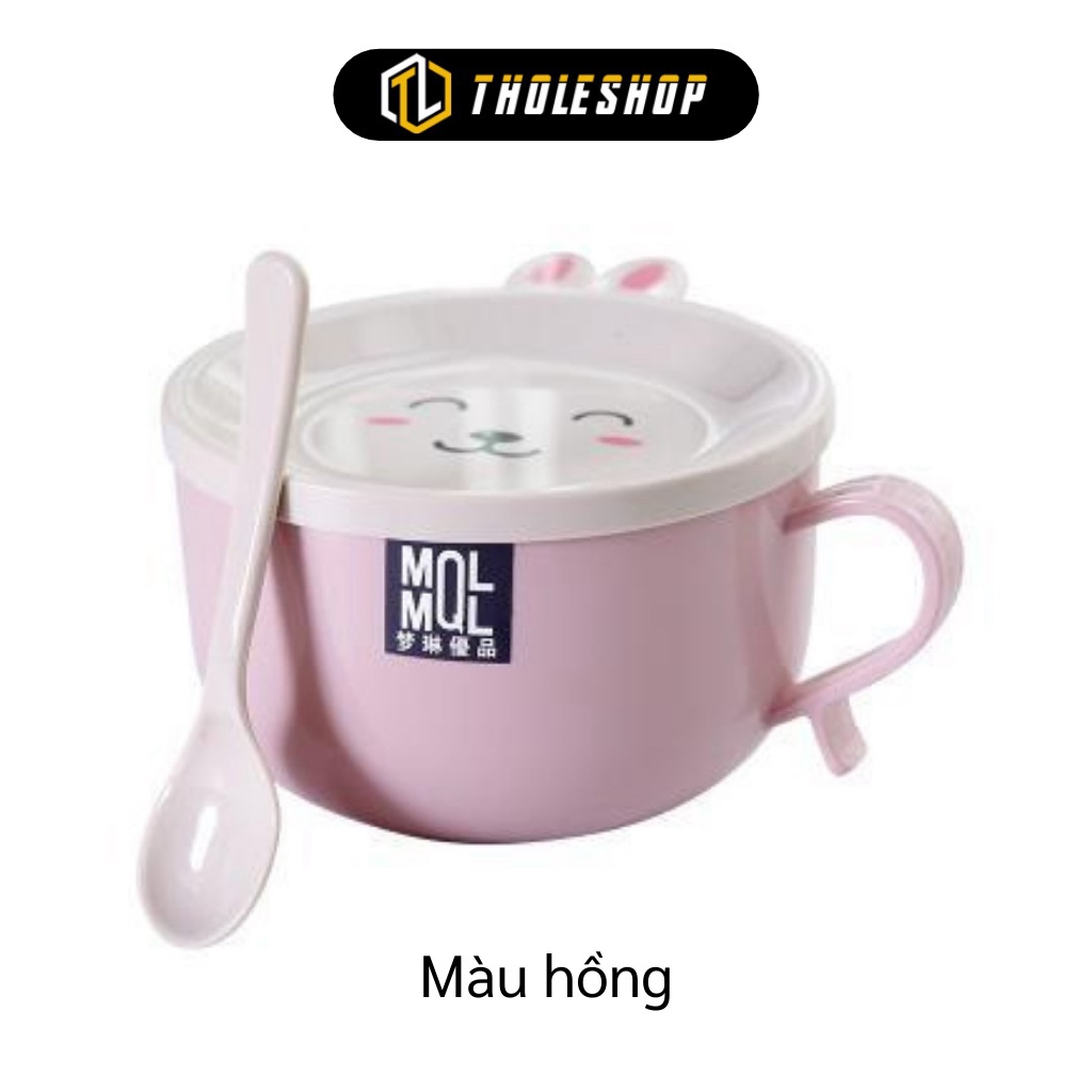 [SGD] Ca Ăn Mì - Tô Ăn Mì MQL Có Nắp Kèm Muỗng Siêu Tiện Lợi, Chống Vỡ, Chịu Nhiệt 6865