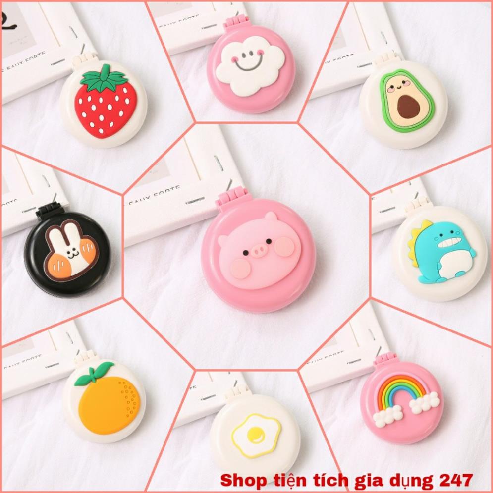 Bộ gương lược gấp mini cầm tay phong cách Hàn Quốc SAN3 Binbe19