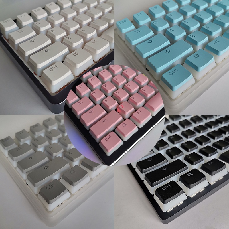 Keycap Pudding PBT xuyên led keycaps 117 Keys Mẫu mới