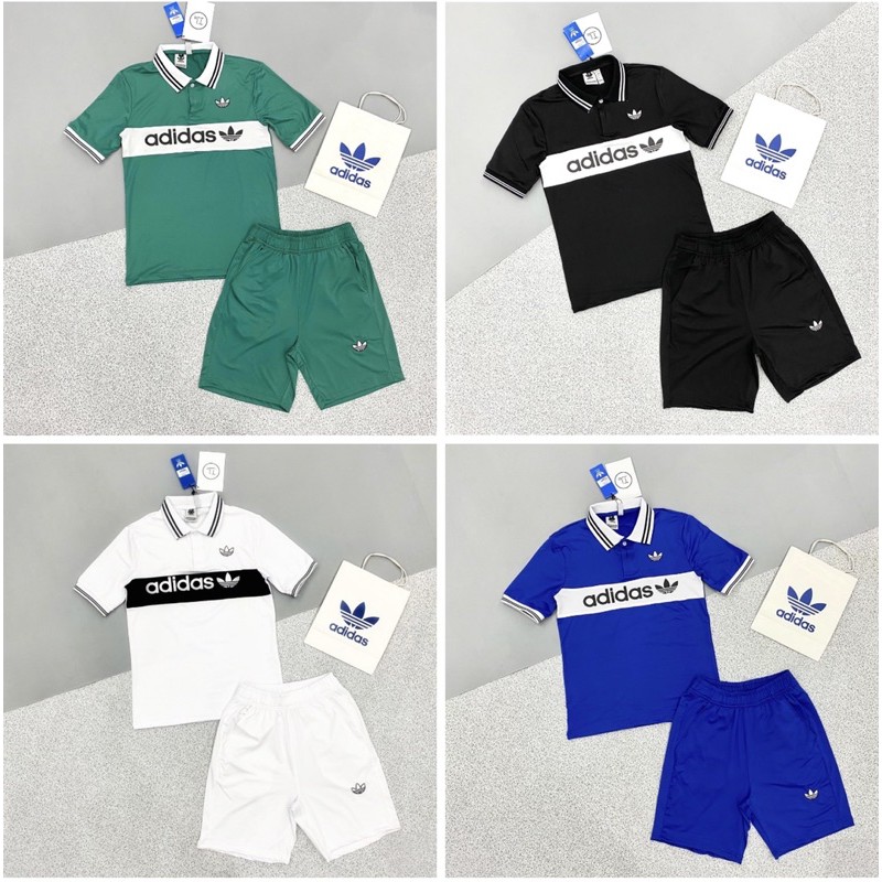 Bộ Cộc Tay Nam Nổi Vạch Chữ Dáng Thể Thao