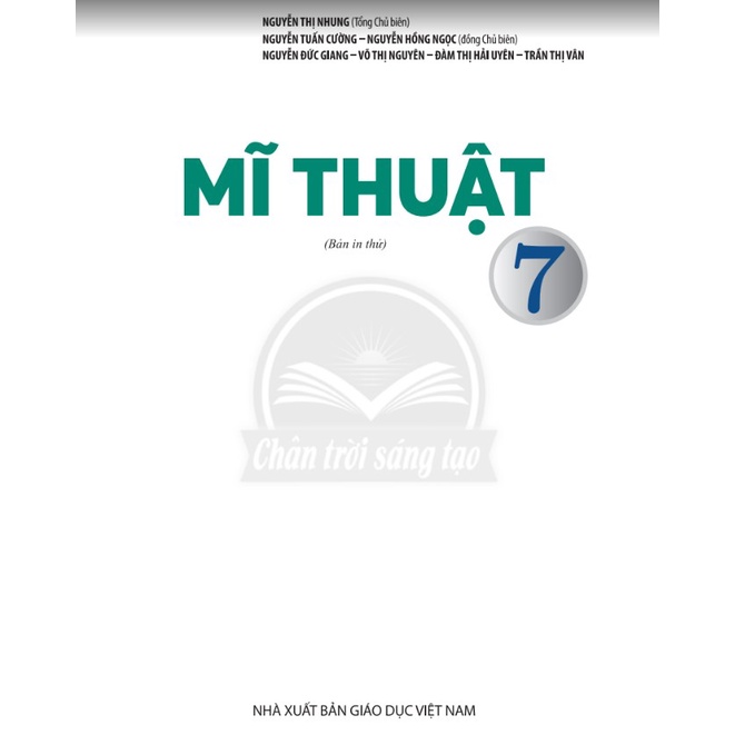 Sách - Mĩ thuật Lớp 7 bản 1 - Chân trời
