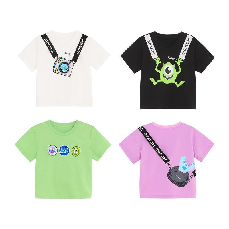 Áo Thun Cotton Trơn Tay Lửng Phong Cách Hàn Quốc Thời Trang Mùa Hè Hàng Mới Dành Cho Bé Trai / Bé Gái 7 Tuổi