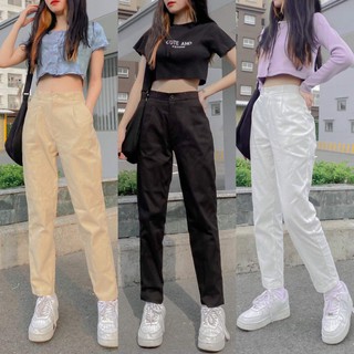 Quần baggy kaki coni pants lưng tây phối chun ulzzang unisex zefix store