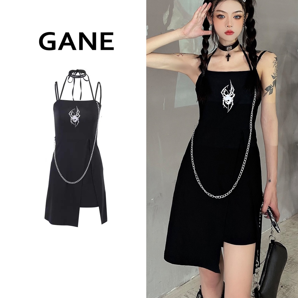 Layla Dress - Đầm hai dây GANE body họa tiết phản quang