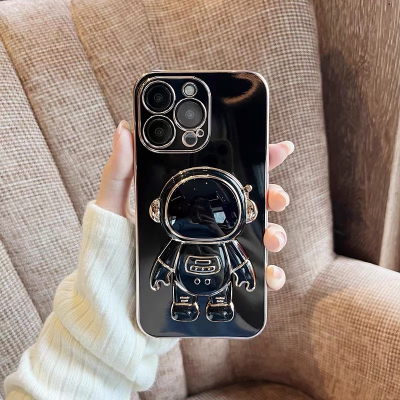 Ốp Điện Thoại Mềm In Hình Phi Hành Gia Có Giá Đỡ Cho Iphone 13 pro max 12 pro max 11 pro max xs max xr x