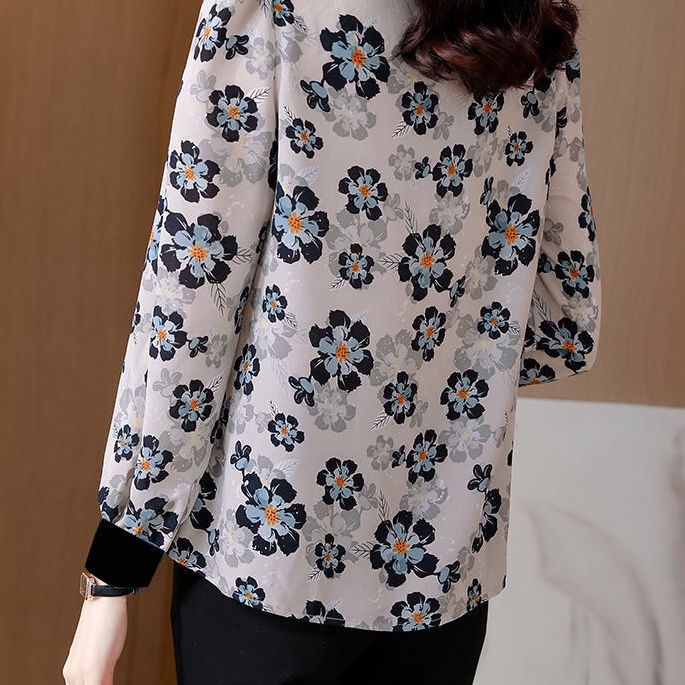 Áo thun tay dài cổ cao size lớn cho phụ nữ trung niên