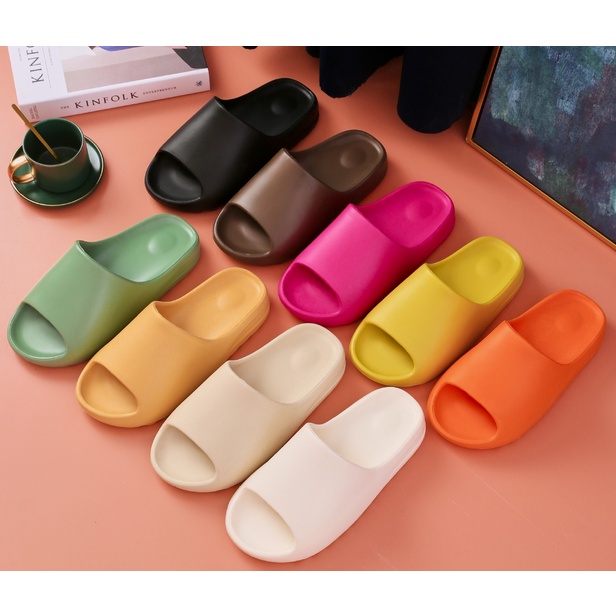 Dép quai ngang yzslide nam nữ đế cao 4cm thời trang hàng loại 1 , dép bánh mì nam nữ chống trơn trượt hottrend freeship