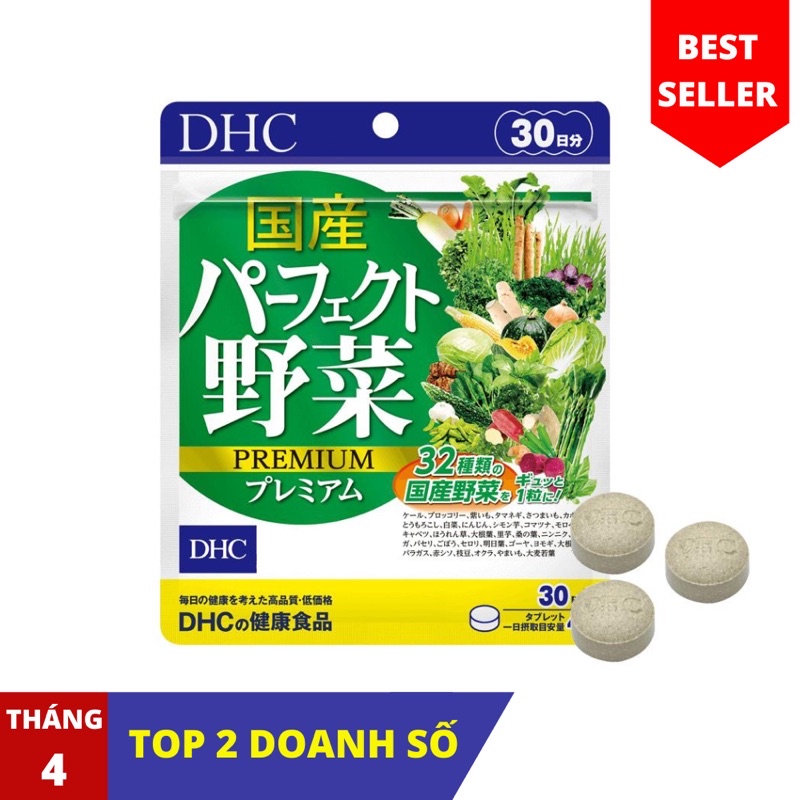 Viên uống rau củ DHC Perfect Vegetable Premium Japanese Harvest 30 ngày