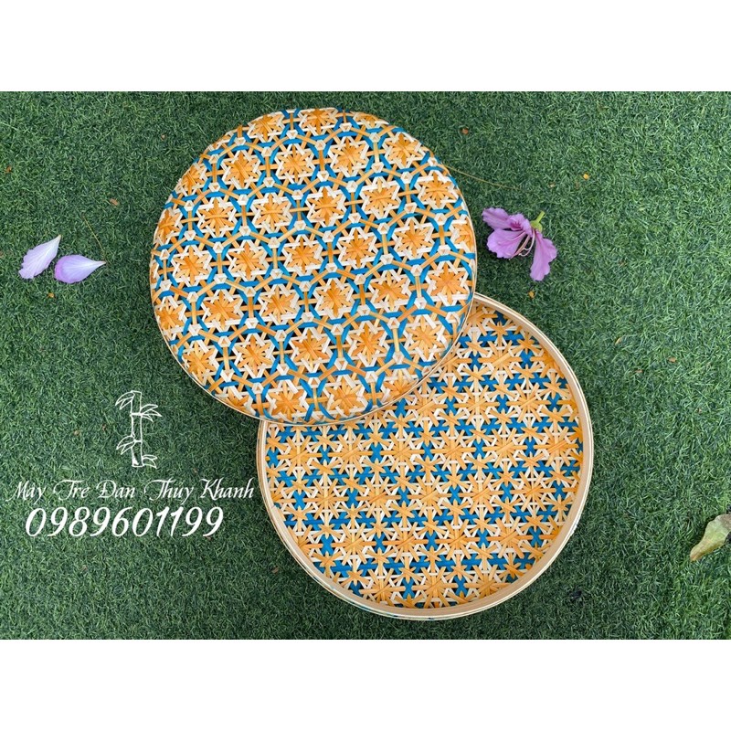 Hộp mây tre đan hoa thị, hộp đựng quà, hộp đựng mứt, hộp tròn đựng bánh kẹo | BigBuy360 - bigbuy360.vn
