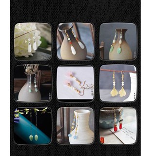 Khuyên tai cổ trang có sẵn dùng làm phụ kiện chụp ảnh concept việt phục có sẵn bằng kim loại mạ