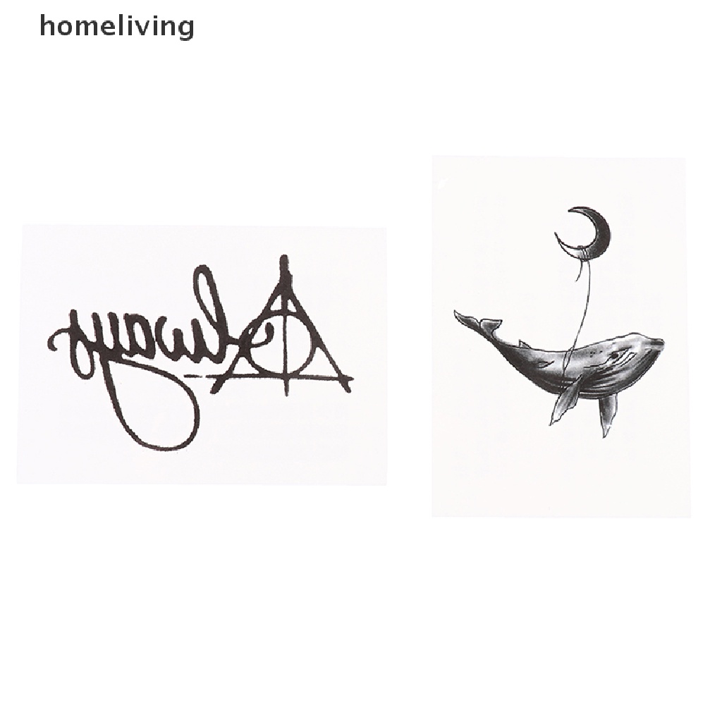 1 Hình Xăm Dán Tạm Thời Hình Hổ / Trăng / Cá Voi Cá Tính