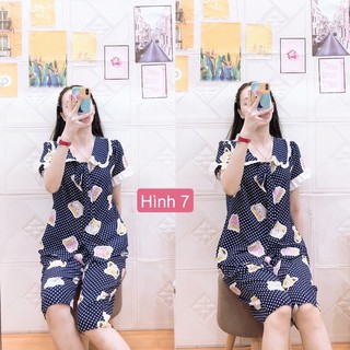 Đồ mặc nhà lửng cánh tiên lụa bông nhí
