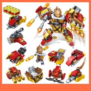 Đồ chơi xếp hình lego giá rẻ 10 trong 1 SY 1074 mô hình robot Tề Thiên Đại Thánh Tôn Ngộ Không 170 chi tiết cho bé