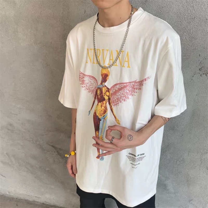 Áo Thun Tay Ngắn Cổ Tròn In Hình Thời Trang vintage Phiên Bản Giới Hạn