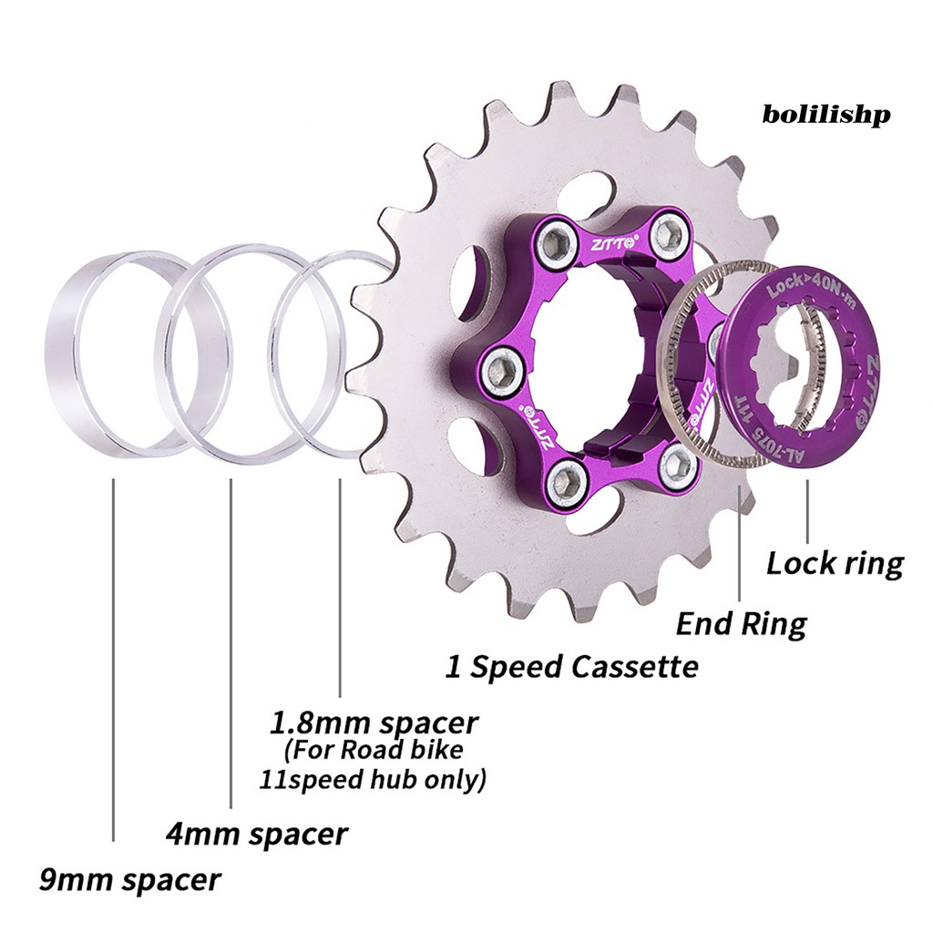 Boli_ZTTO MTB Single Speed Bike Cog Gear 16T-23T Freewheel Cassette Bicycle Sprocket