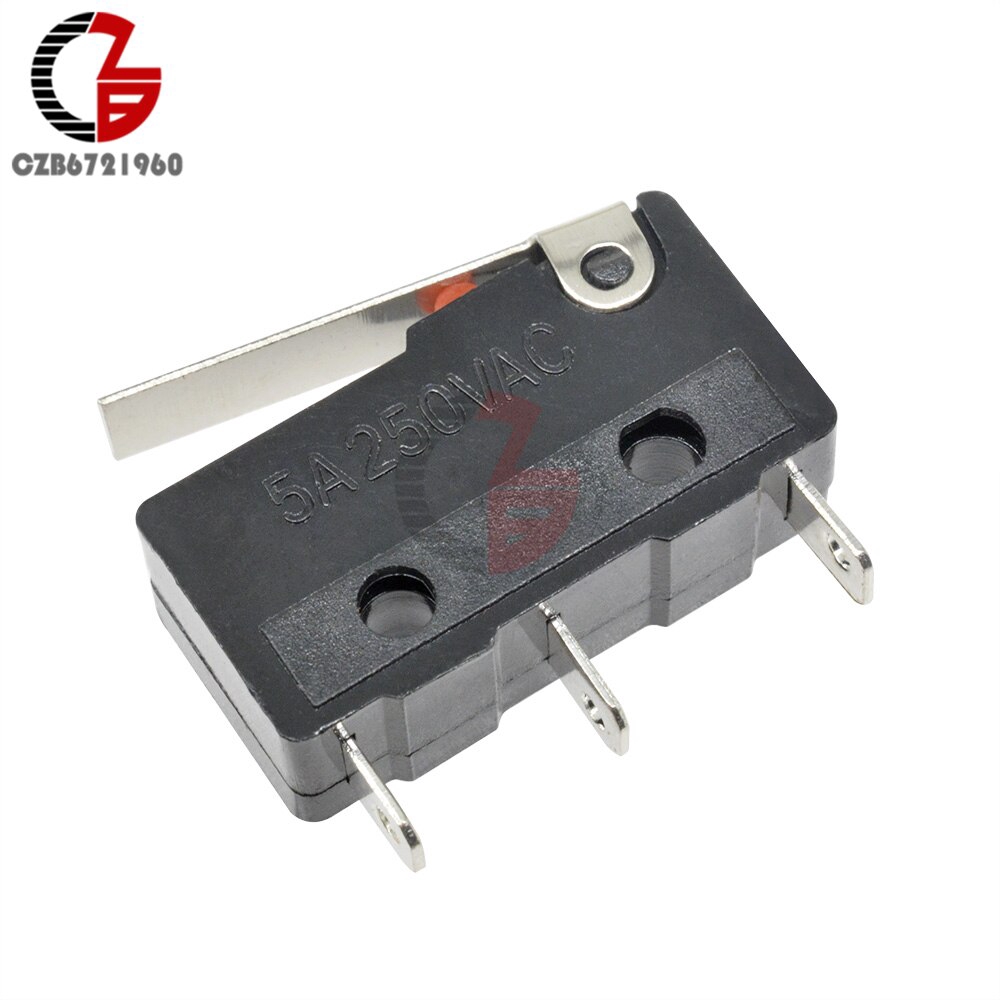 10Pcs KW11-3Z 5A 250V Microswitch 3Pin Tact Switch Buckle Micro Switch Sensitive Switch for Household Appliances