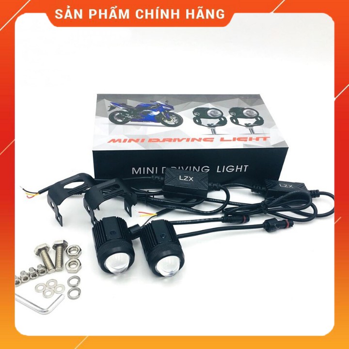 Đèn trợ sáng mini A10 chính hãng có 2 chế độ sáng trắng và vàng, tặng công tắc 2 chế độ ( có video test)