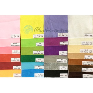 Combo nỉ mềm, thanh gỗ tròn, vòng mây, chậu đất nung, bông gòn, nỉ xám
