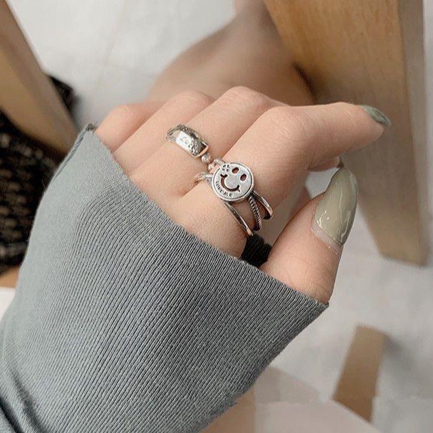 Nhẫn Nhiều Lớp Hình Mặt Cười B759