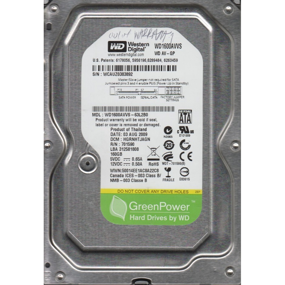 Ổ cứng HDD 160Gb sata Western. | BigBuy360 - bigbuy360.vn