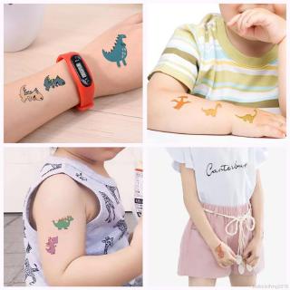 Nhãn dán hình xăm khủng long hoạt hình cho bé