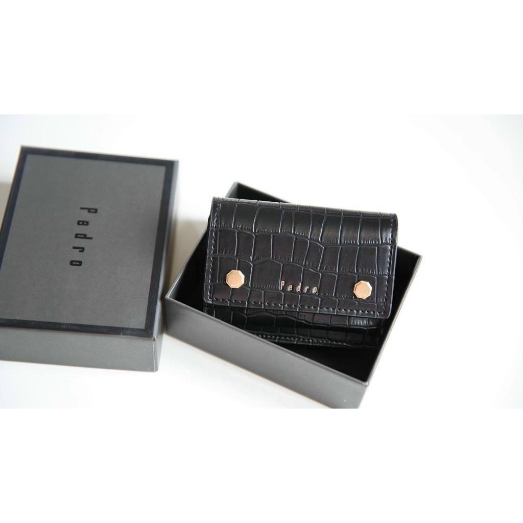 Ví mini pedro vân cá sấu hàng fullbox cao cấp