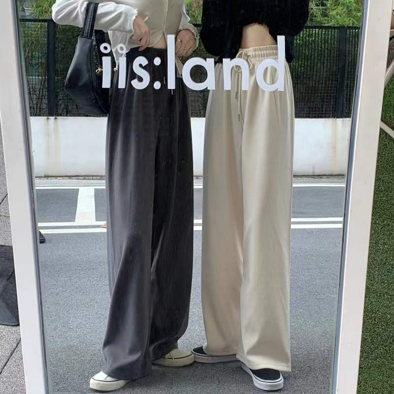 QADCOL  Quần Ống Rộng Lưng Cao Plus Size Dành Cho Nữ