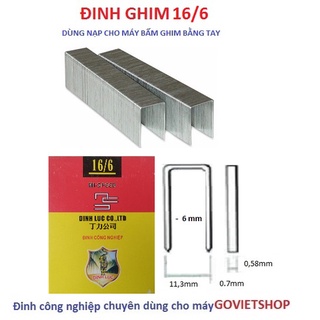 Ghim bấm gỗ 16/6 dùng cho máy đinh u cầm bấm tay