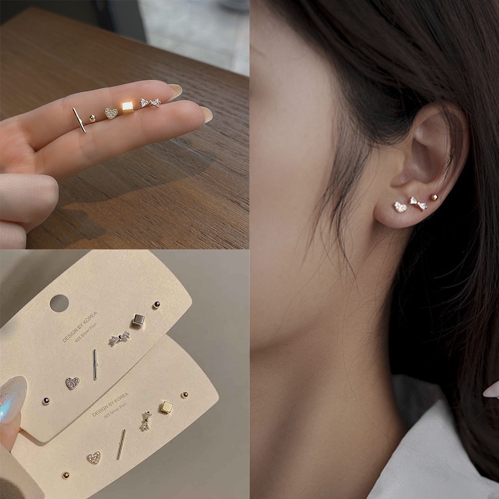 Set 6 Khuyên Tai Nữ Thời Trang Hàn