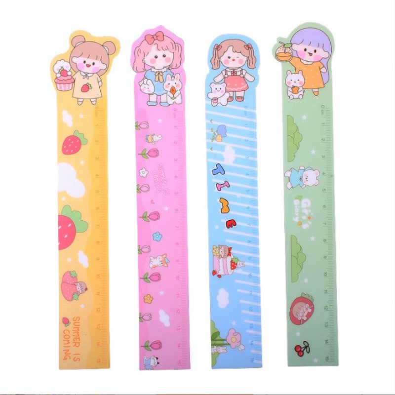 Thước Kẻ Nhựa Dẻo Hình Kute 15cm,,,