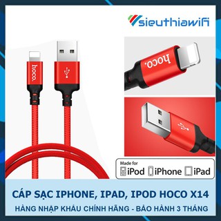 Dây cáp sạc Hoco x14 linghtning cho iphone, ipad , ipod - Awifi Case H4-7