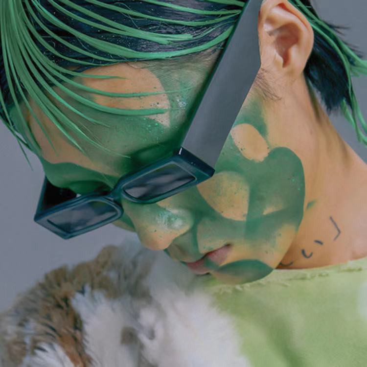 Kính mát gọng vuông nhỏ phong cách hiphop kiểu Âu Mỹ sành điệu hợp thời trang