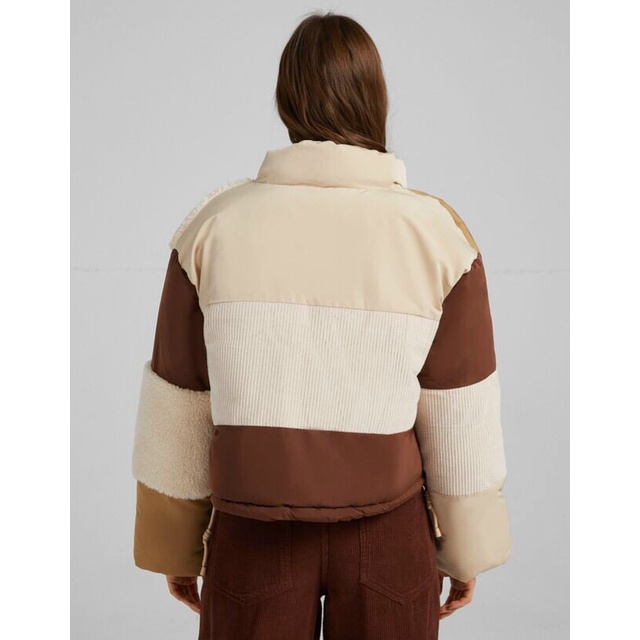 Áo Khoác Phao BSK Be Nâu Phối - Size M (48-55kg) - 3461