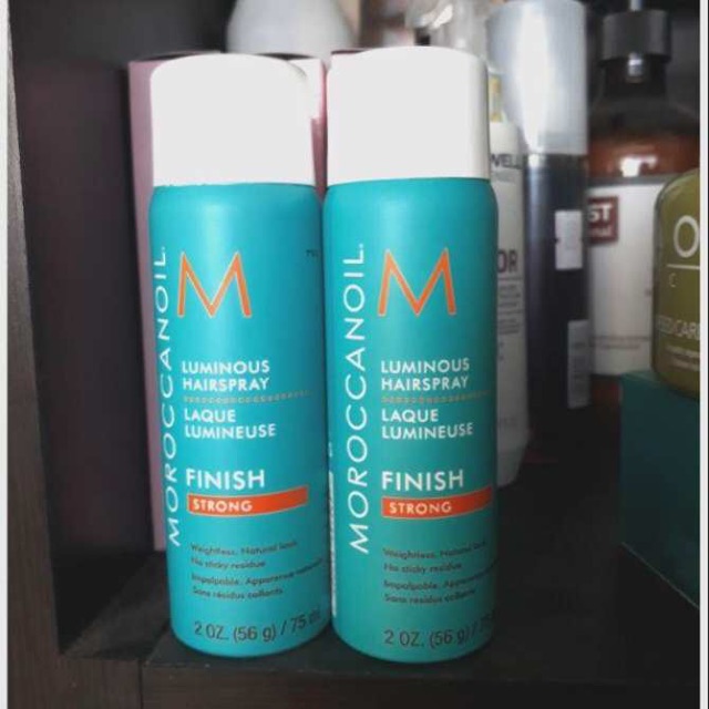 Gôm Xịt Giữ Nếp Linh Hoạt Luminous Hair Spray MOROCCANOIL FINISH STRONG 75ml