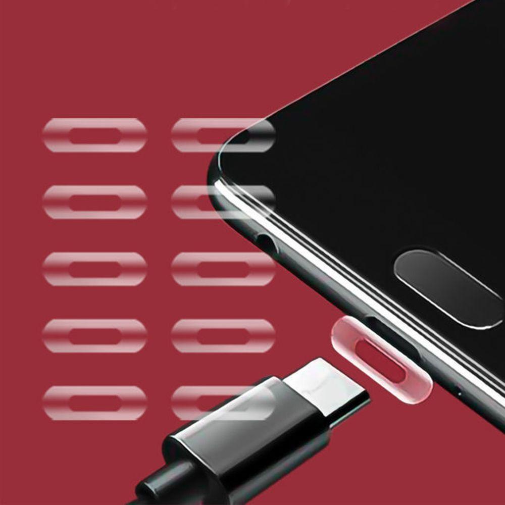 MAGIC 10PCS Durable Mobile Phone Stickers Universal Dustproof Cover Charging Port Protective Phone Accessories Portable Ultra Slim For Android IOS Type-C Shockproof Interface Protector