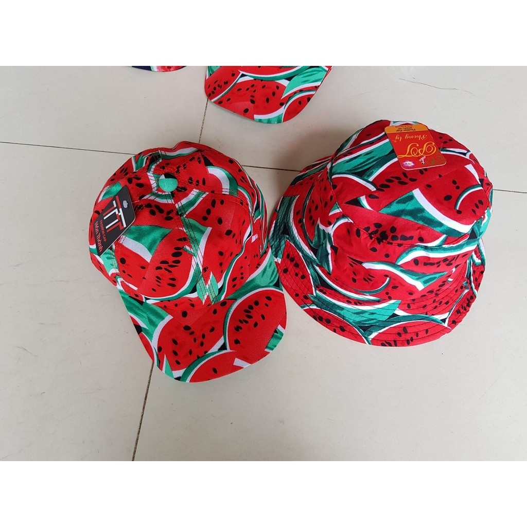 (chất kate thái 1 - kho HCM) bộ hấu đỏ đi biển, team - bộ hoa quả, trái cây big size - chuyên sỉ lẻ - nhuhuyen shop
