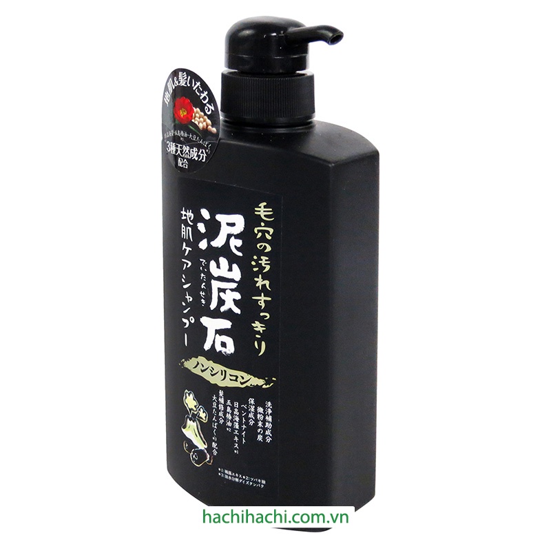 Dầu gội đầu than tre và bùn tro núi lửa Pelican Soap 500ml không silicon - Hachi Hachi Japan Shop