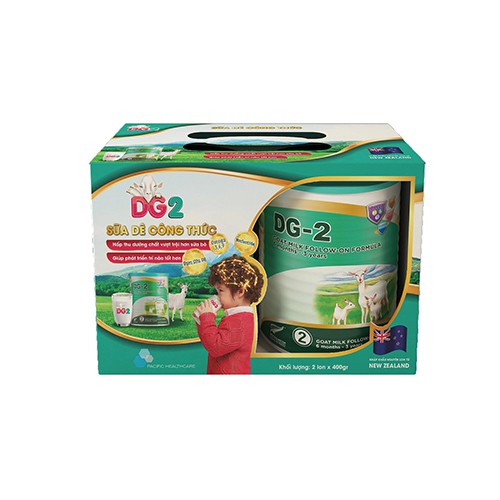 Bộ 2 lon Sữa Dê công thức DG-2 cho trẻ từ 6 - 36 tháng 400grx2