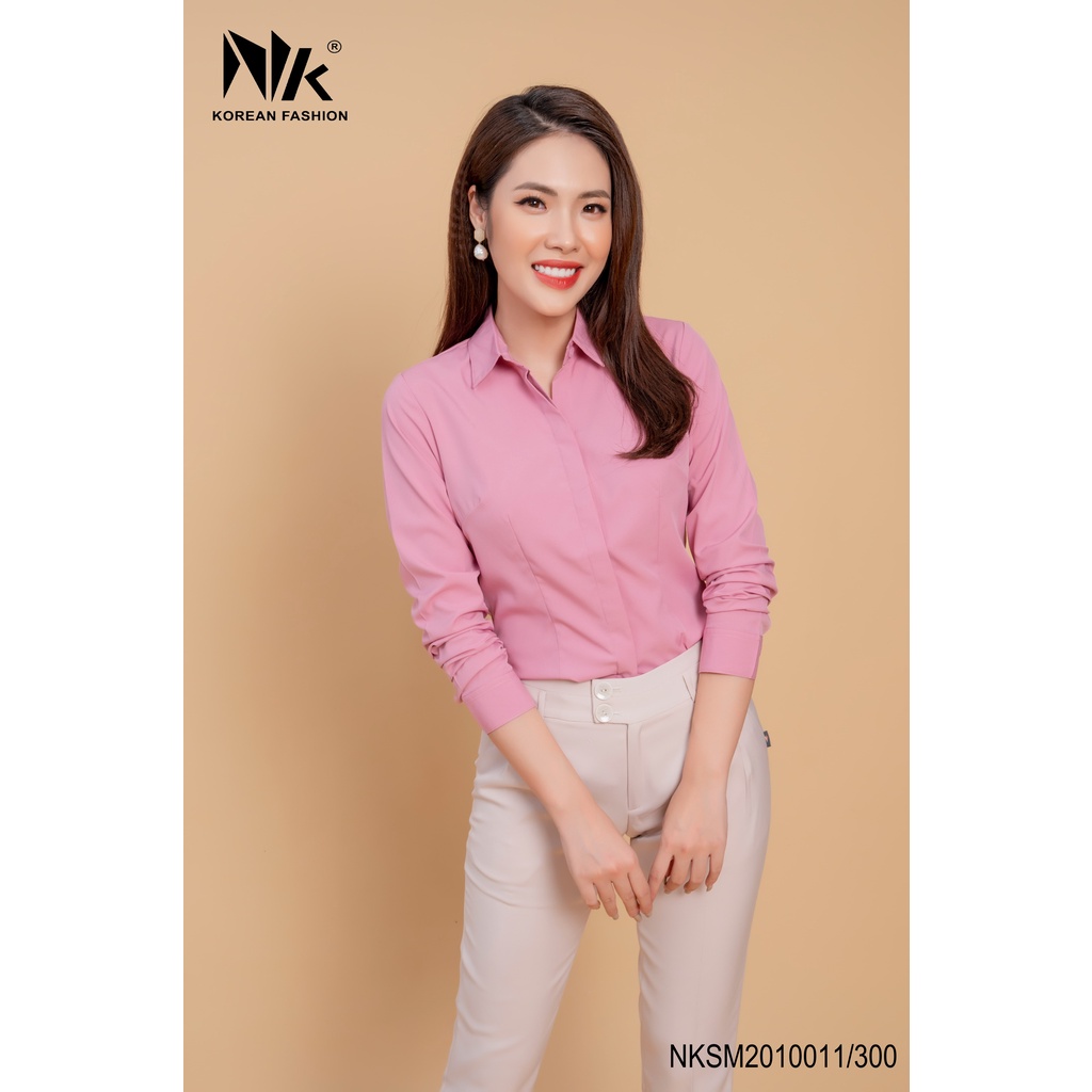 Áo Sơ Mi Nữ Công Sở Tay Dài Dáng Đẹp Thời Trang Basic NK FASHION Chất Liệu Vải Hàn, Thoáng Mát NKSM2010011 | BigBuy360 - bigbuy360.vn