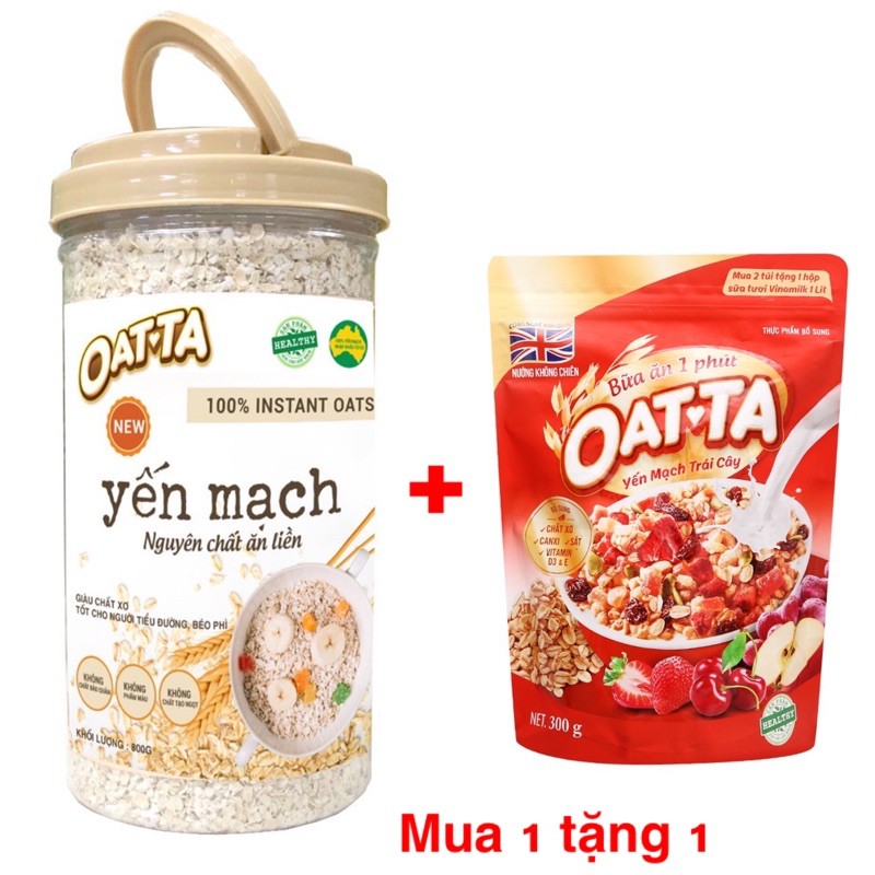 YẾN MẠCH NGUYÊN CHẤT ĂN LIỀN XUÂN AN, YẾN MẠCH OATTA HŨ 800G - NHẬP KHẨU TỪ ÚC 100%