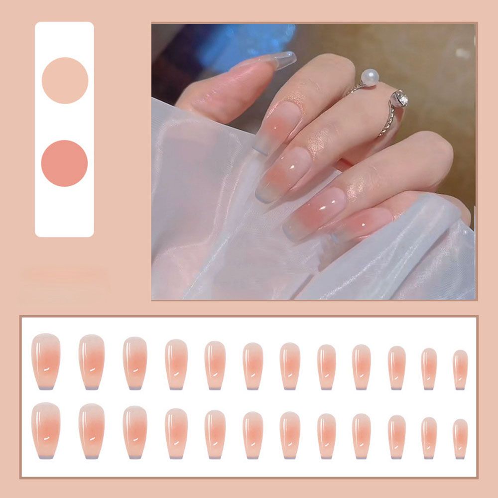 [Hàng mới về] Bộ 24 móng tay giả có vỏ bọc bảo vệ có thể tháo rời tiện lợi