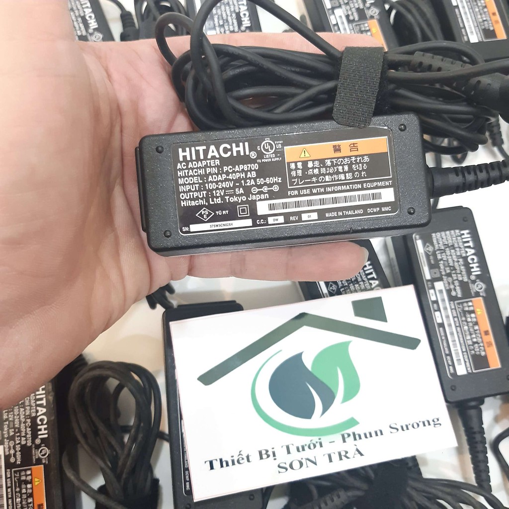 Nguồn Hitachi 12V5A- Adapter Hitachi 12V 5A dùng cho máy bơm đơn mini hoặc máy có thông số tương tự