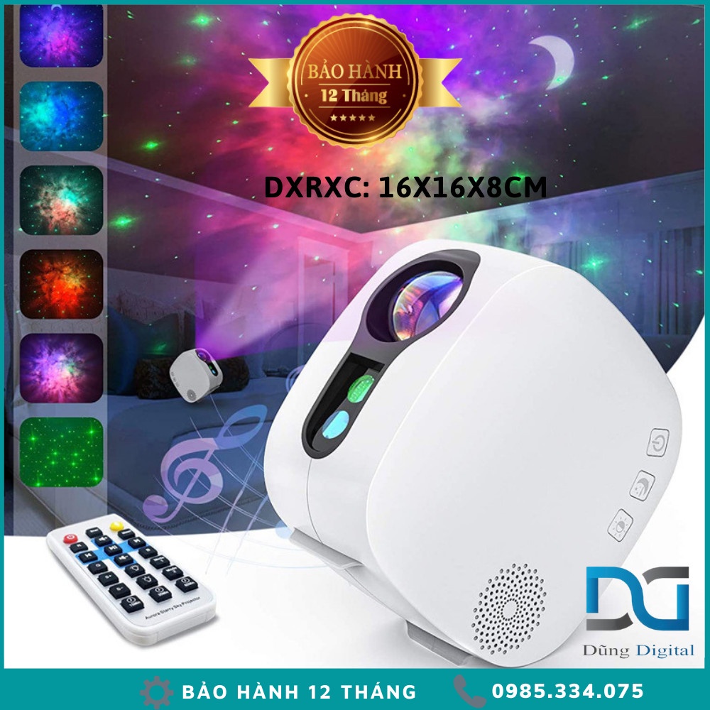 Đèn thiên hà v2 chiều bầu trời sao galaxy, đèn laser thiên hà v2 galaxy kết hợp loa bluetooth trang trí phòng ngủ, phòng