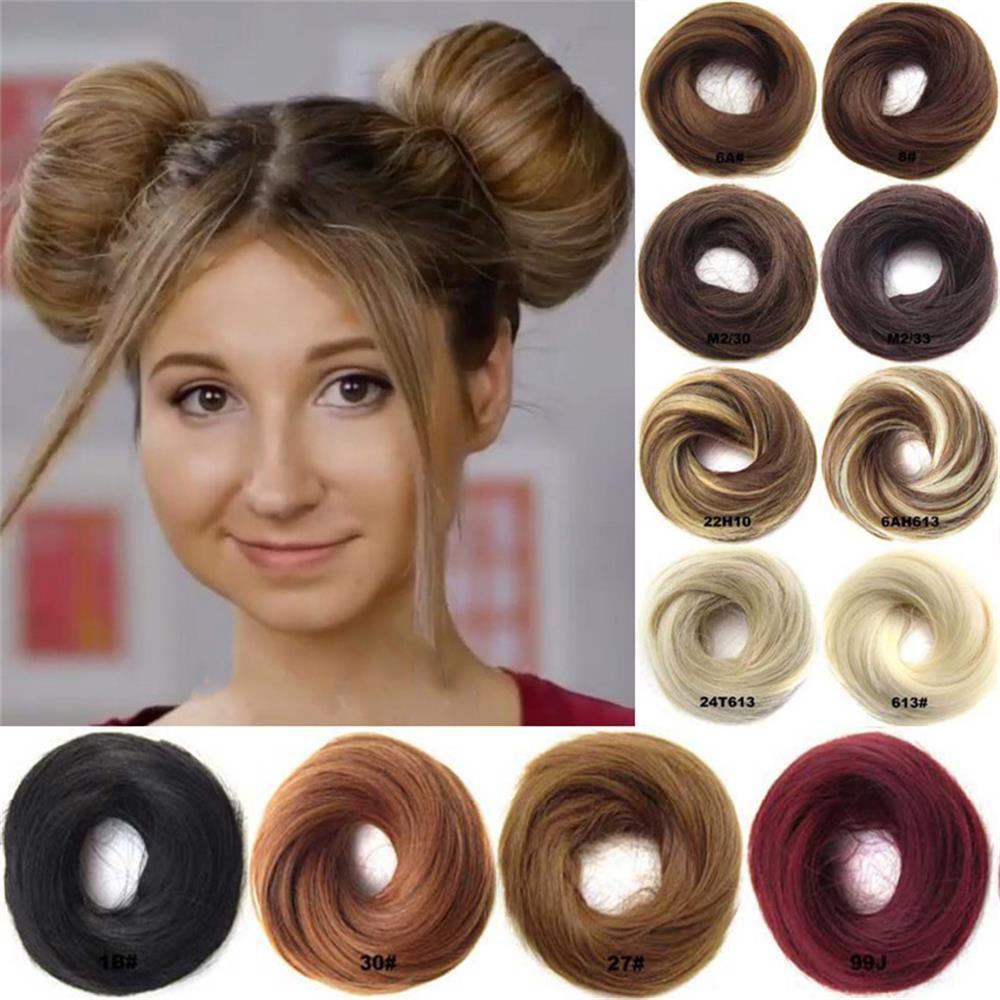 EUTUS Búi Tóc Giả Hình Bánh Donut