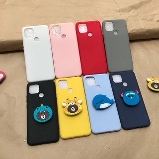 Ốp lưng Oppo A15 dẻo mịn trơn nhiều màu, Freeship, Tặng Popsockets